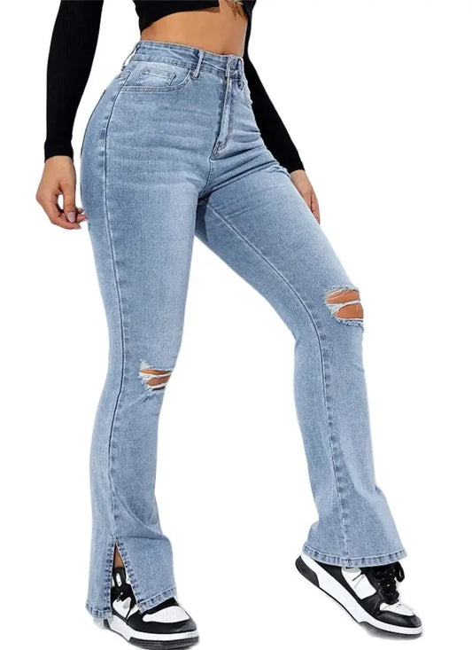 High Waist Ripped Jeans