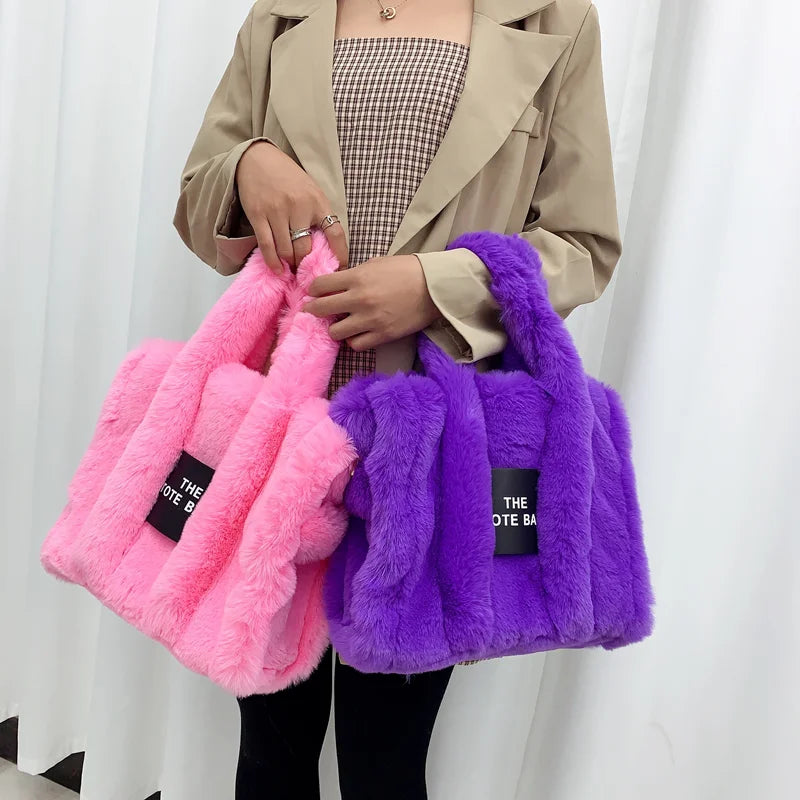 Faux Fur Tote Bag