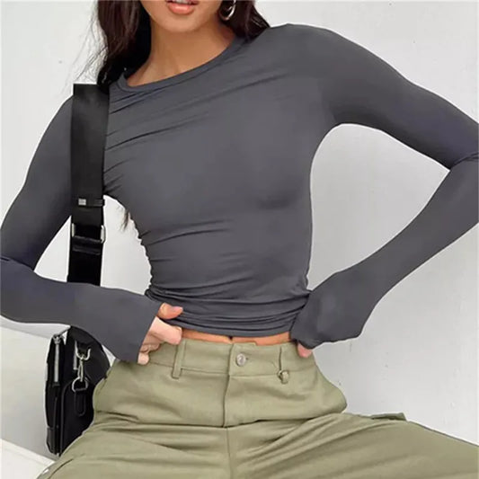 Long Sleeve Plain Top