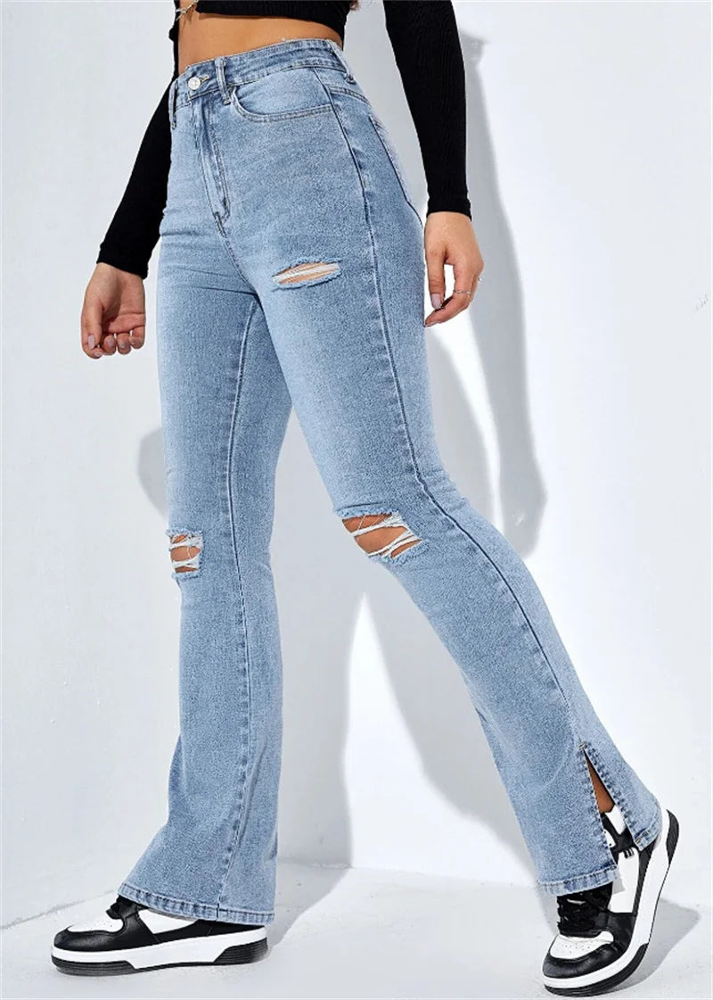 High Waist Ripped Jeans