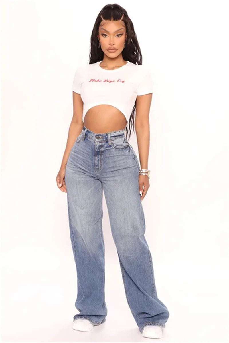 Wide Leg Denim Jeans