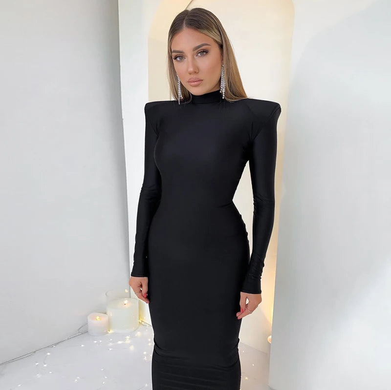 Turtleneck Maxi Dress