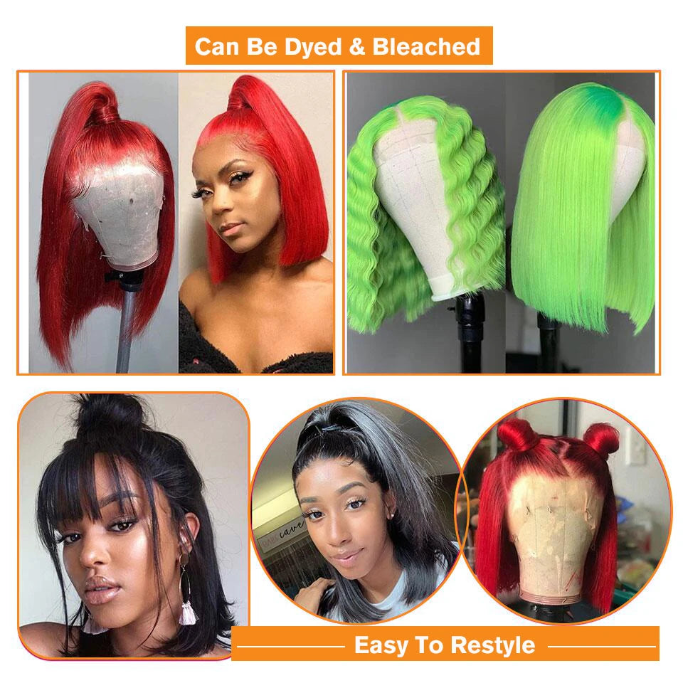 Lace Front Straight Short Wig