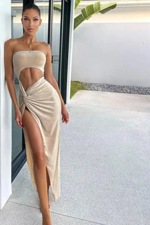 Sleeveless Slit Dress