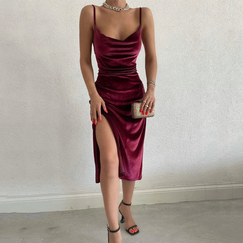 Velvet Slip Dress