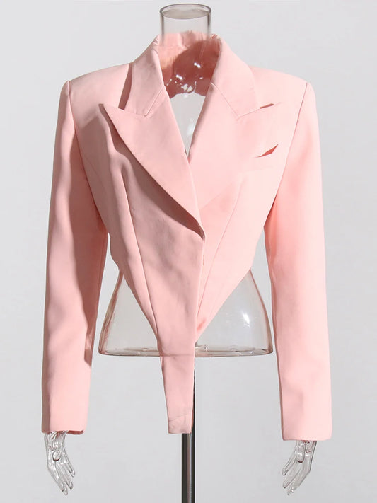 Pink Crop Blazer