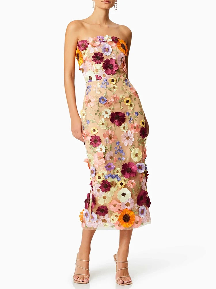 Flowery Midi Dress