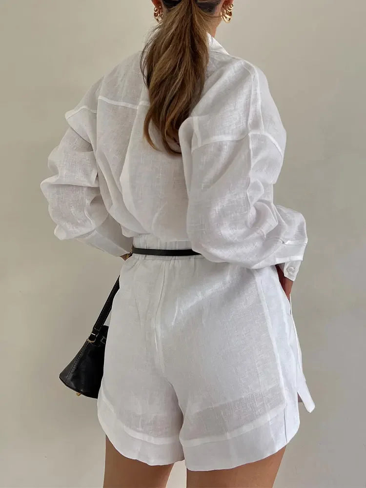 Long Sleeves Shirt and shorts Set