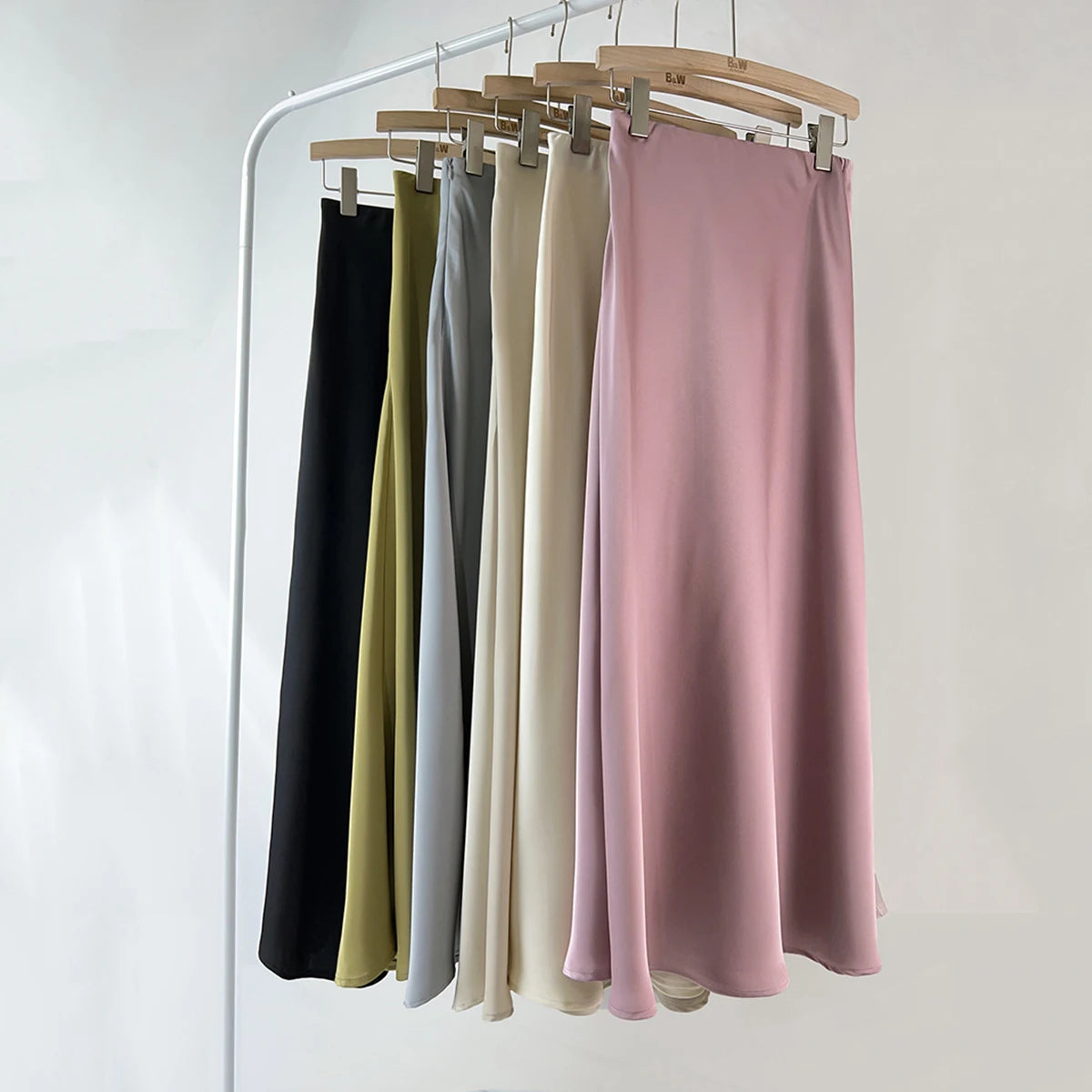 Satin Long Skirt