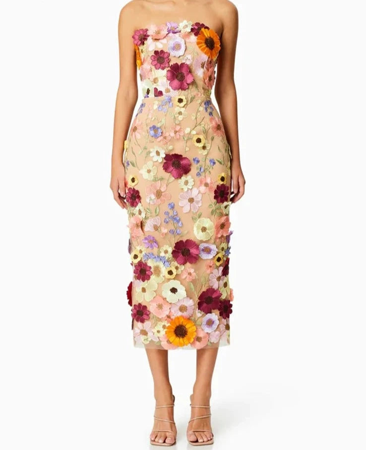 Flowery Midi Dress