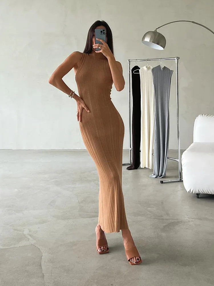 Knitwear Turtleneck Long Dress