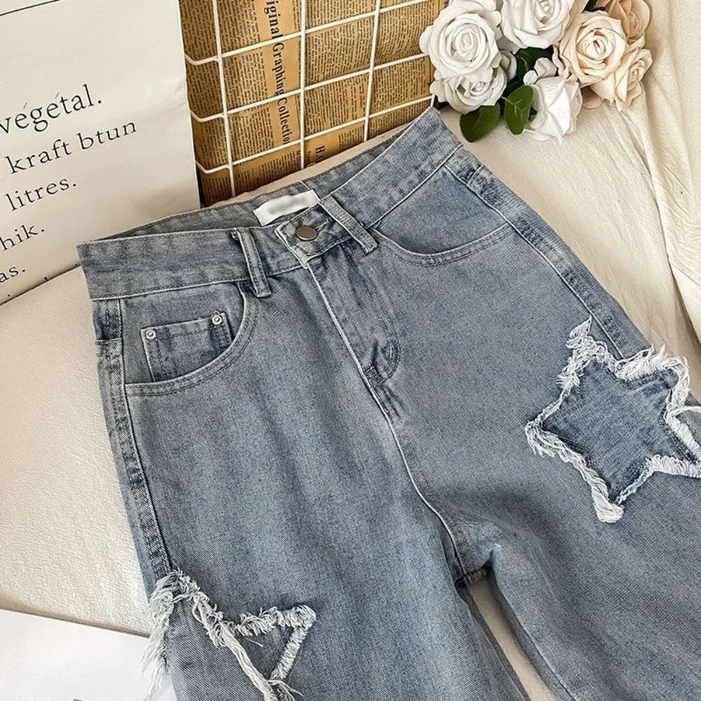 High Waist Straight Leg Jeans