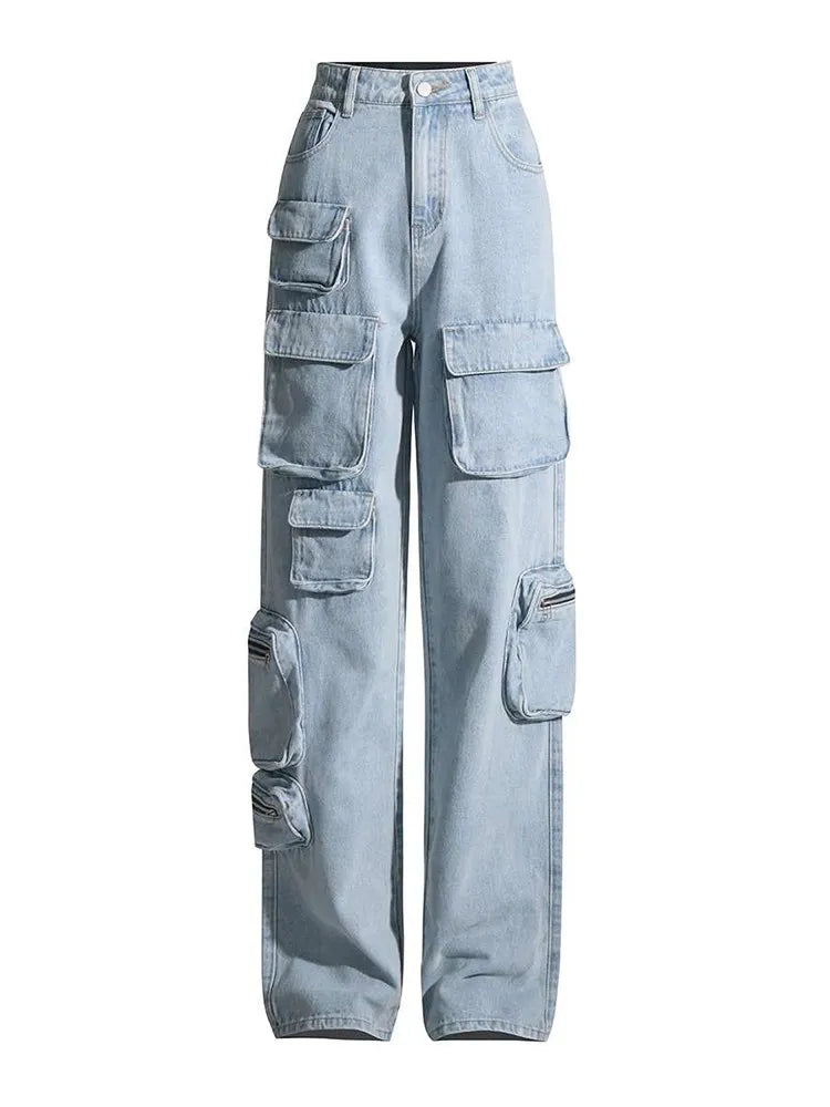 Denim Cargo Pants