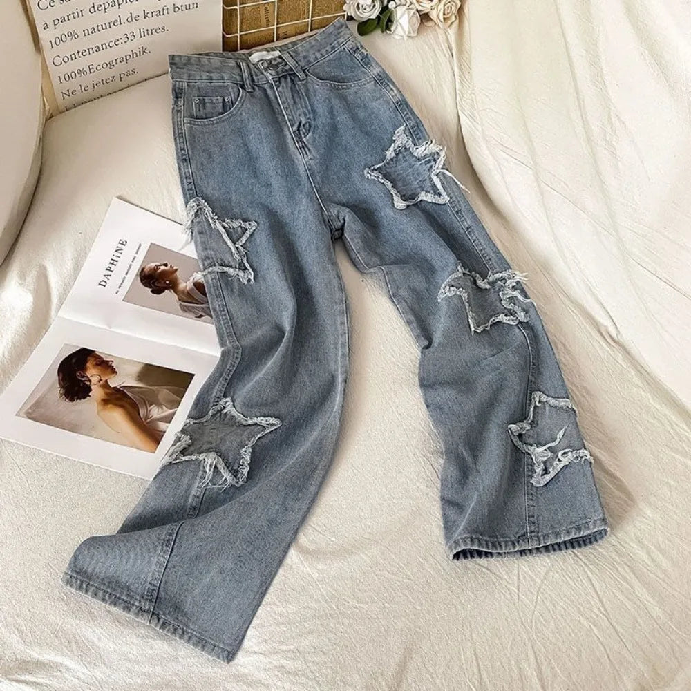 High Waist Straight Leg Jeans