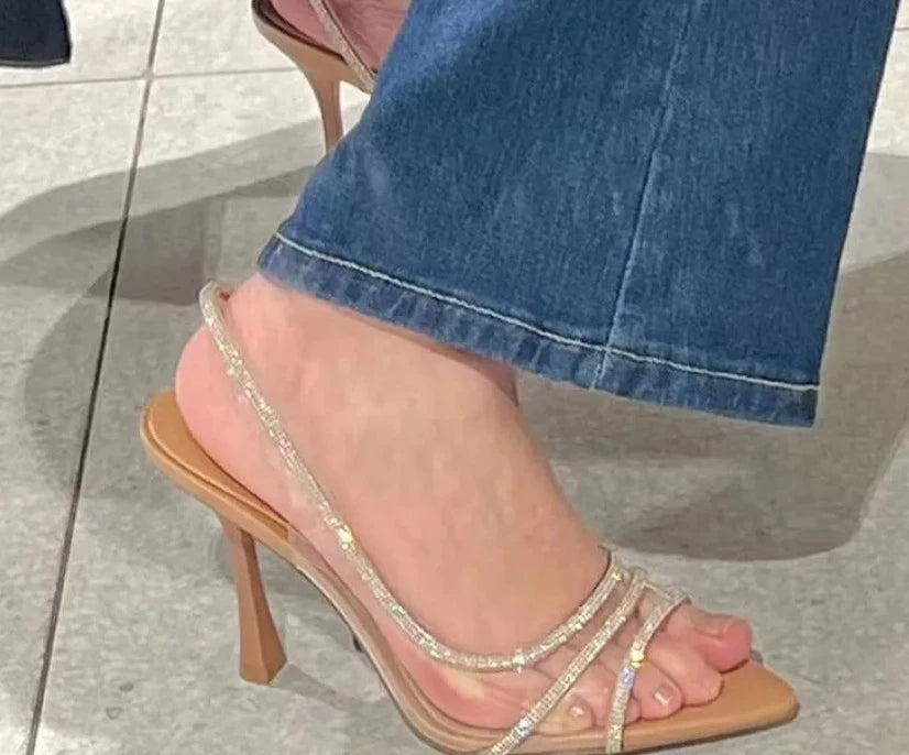 Pointed Toe Slingback Heels