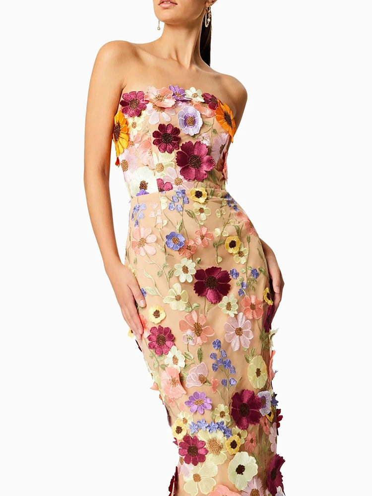 Flowery Midi Dress