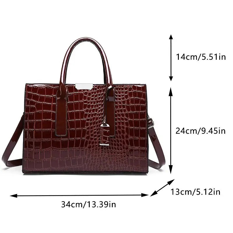 Crocodile Print Handbag