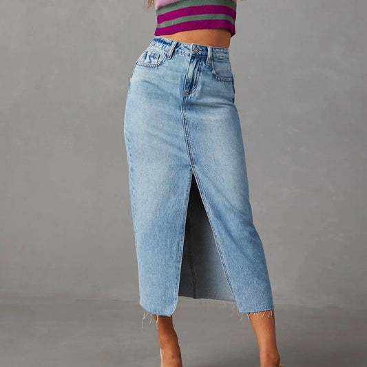 Denim Long Skirt