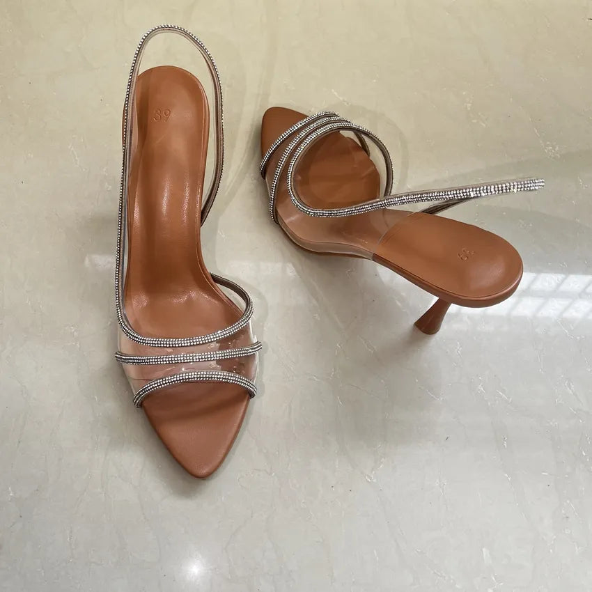 Pointed Toe Slingback Heels