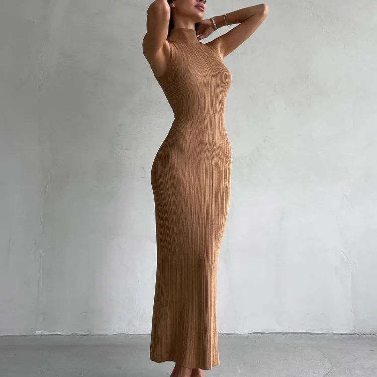 Knitwear Turtleneck Long Dress