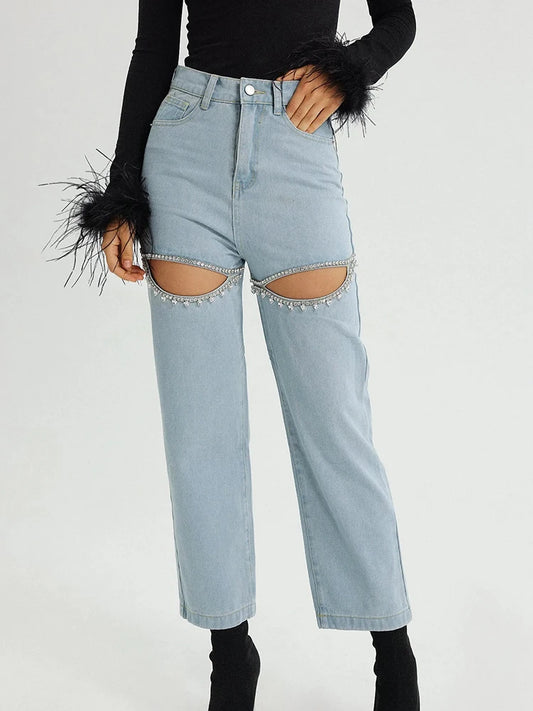 Cut out Denim Jeans