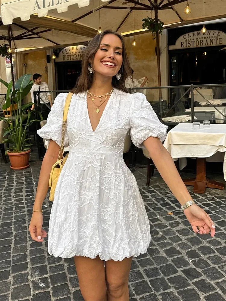 Casual White Summer  Dress