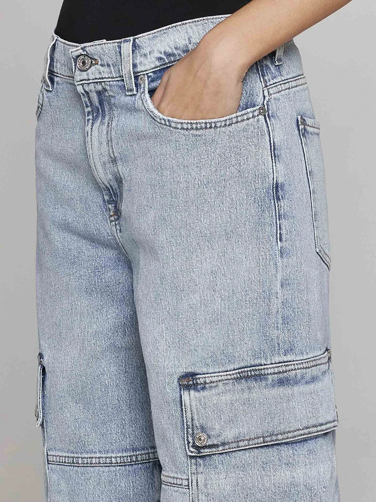 Spliced Pockets Denim Jeans